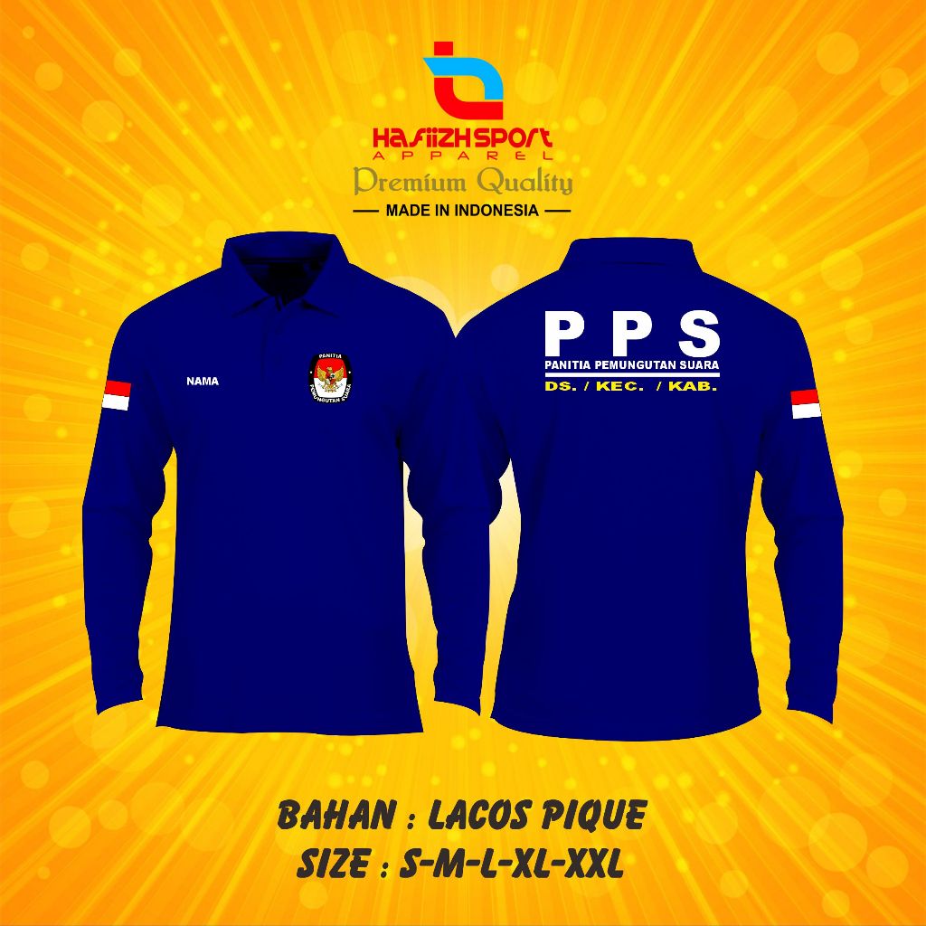 Jual Kaos Polo Pps Panitia Pemungutan Suara Bisa Custom Nama Lengan