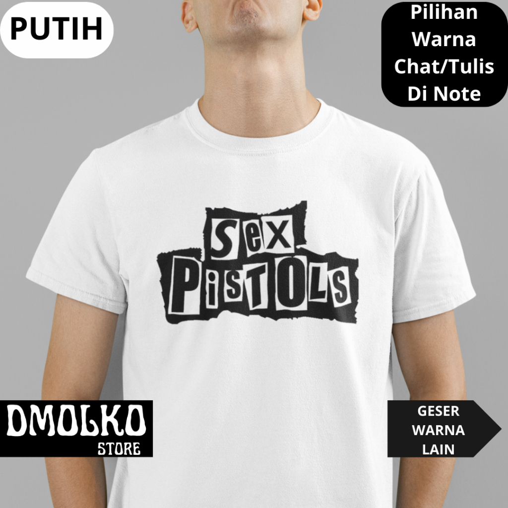 Jual Kaos Band Sex Pistols Katun Combed S Premium Baju Musik Punk