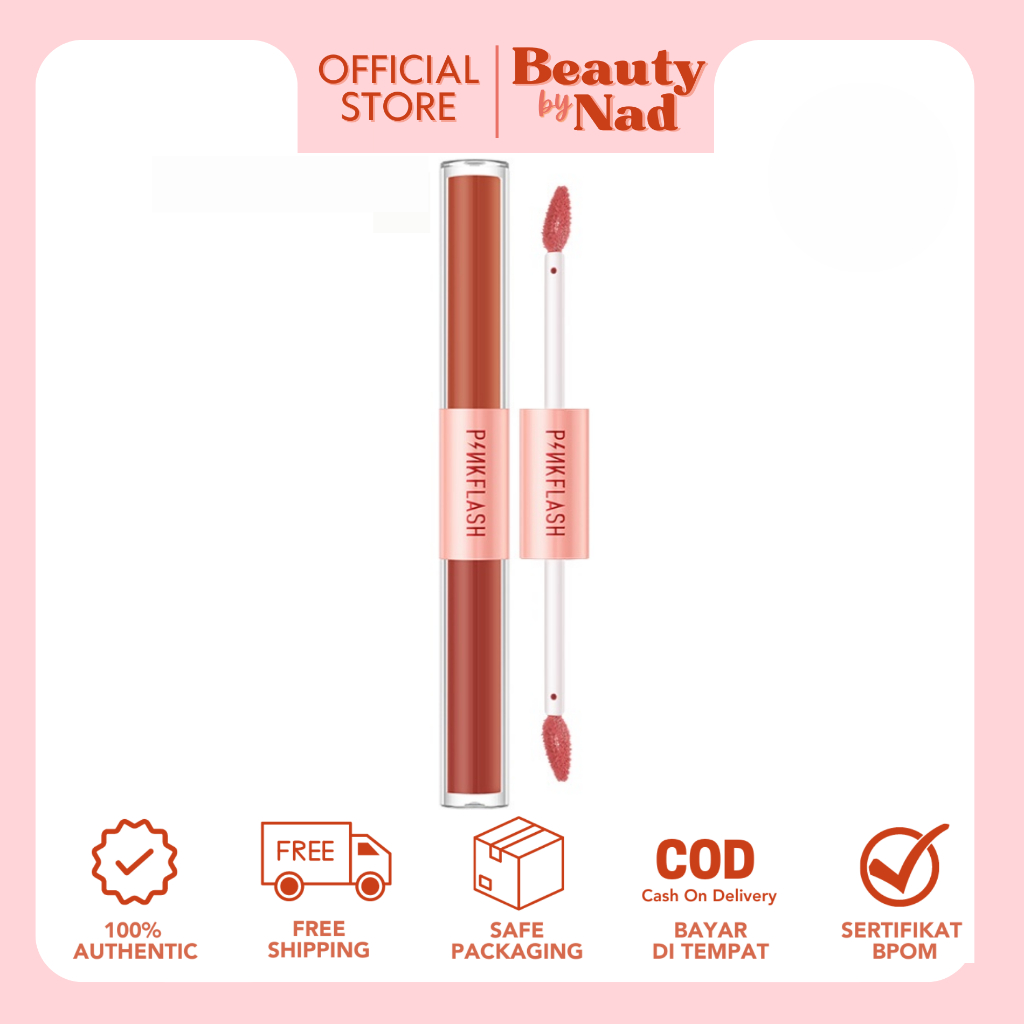 Jual PINKFLASH Duo Lipgloss 2 IN 1 Dual Ended Liquid Lipstick Ombrelips