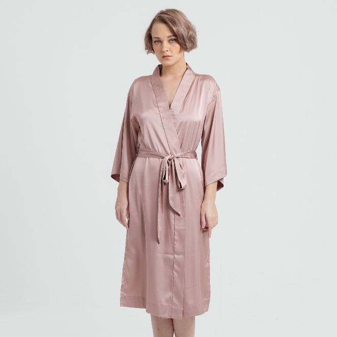 Jual Raquel Lingerie Arlice Short Kimono Pink Shopee Indonesia