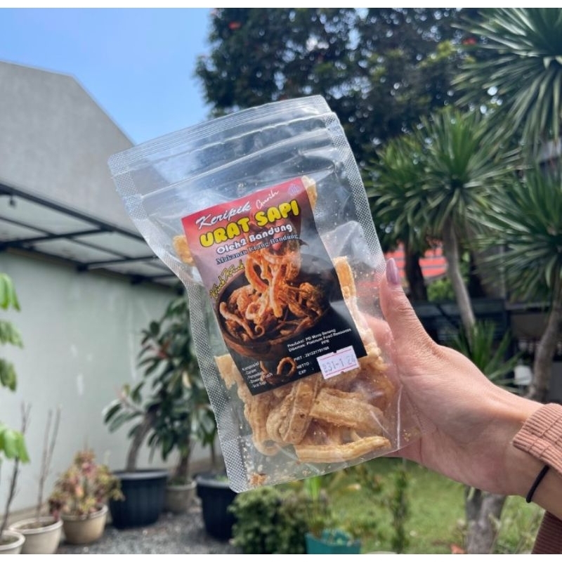 Jual Keripik Urat Sapi Gurih Siap Makan Oleh Oleh Bandung Jajanan Viral