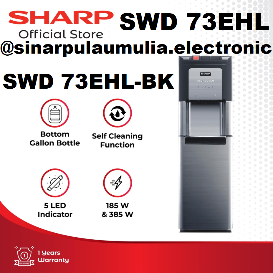 Jual Sharp Dispenser Galon Bawah Stainless SWD 73EHL BK SWD 73 EHL