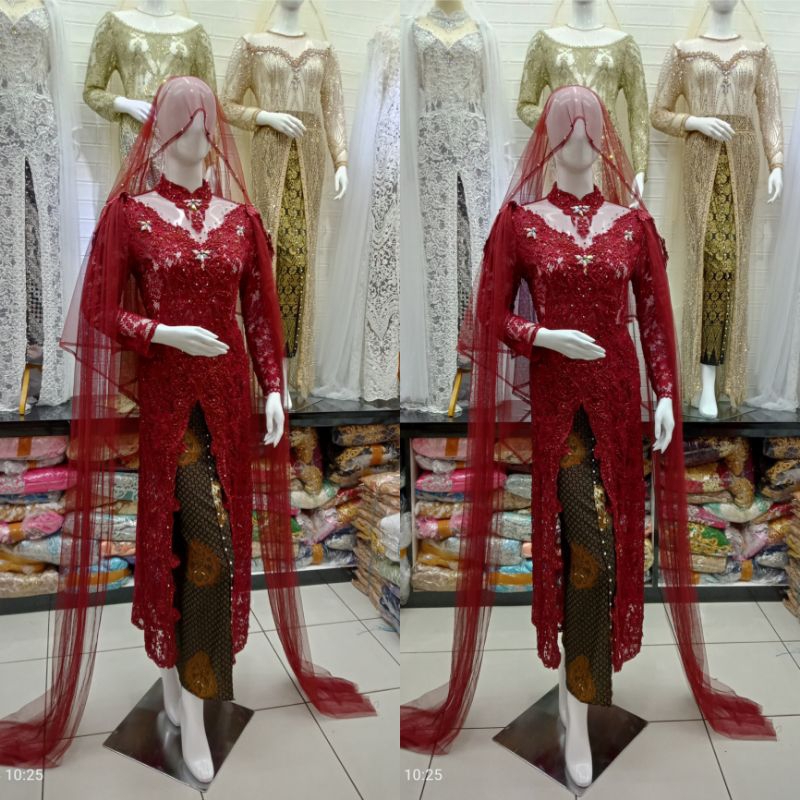 Jual Kebaya Pengantin Sematakaki Model Wanita Ada Payet Satu Set Rok