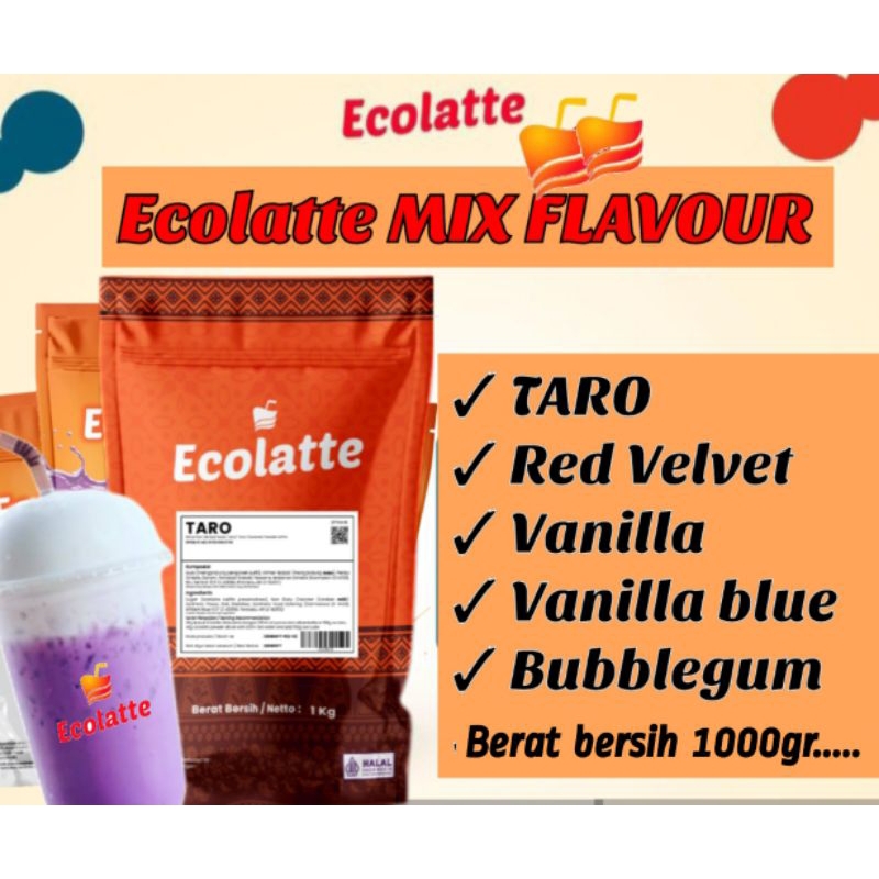 Jual Bubuk Minuman Mix Flavor Ecolatte Gr Serbukminuman