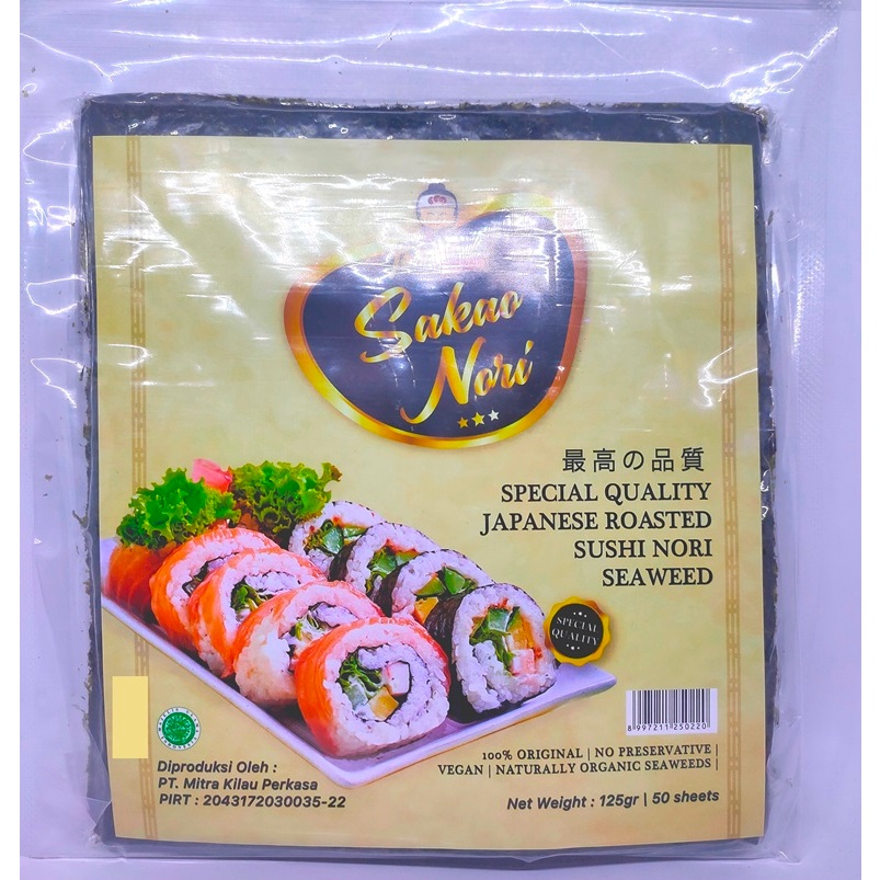 Jual 100 Lembar Sushi Nori HALAL Warna HIJAU GELAP Seaweed Rumput Laut