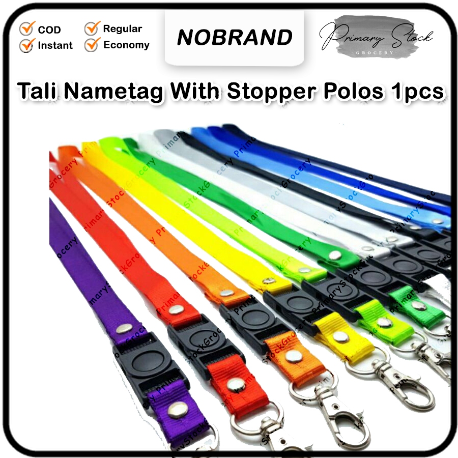 Jual Lanyard Id Card Gantungan Tali Cm Polos Cm Stopper Nilon