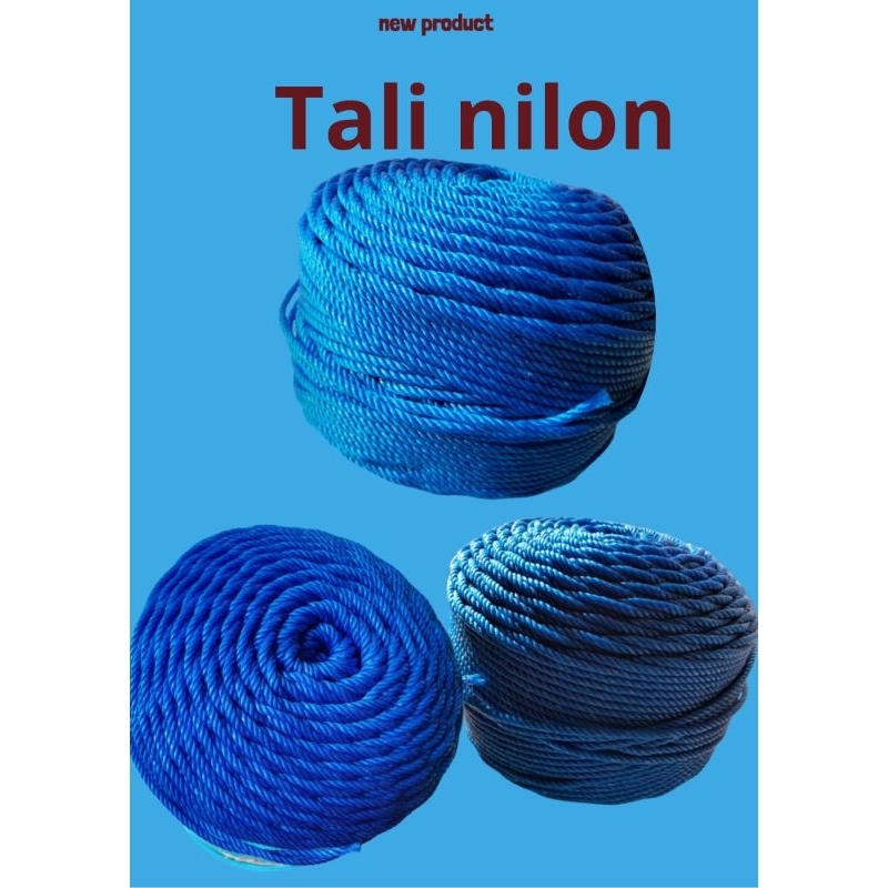 Jual Tali Nylon Tambang RIDO Plastik 5mm Berat 2kg Tali Tambang