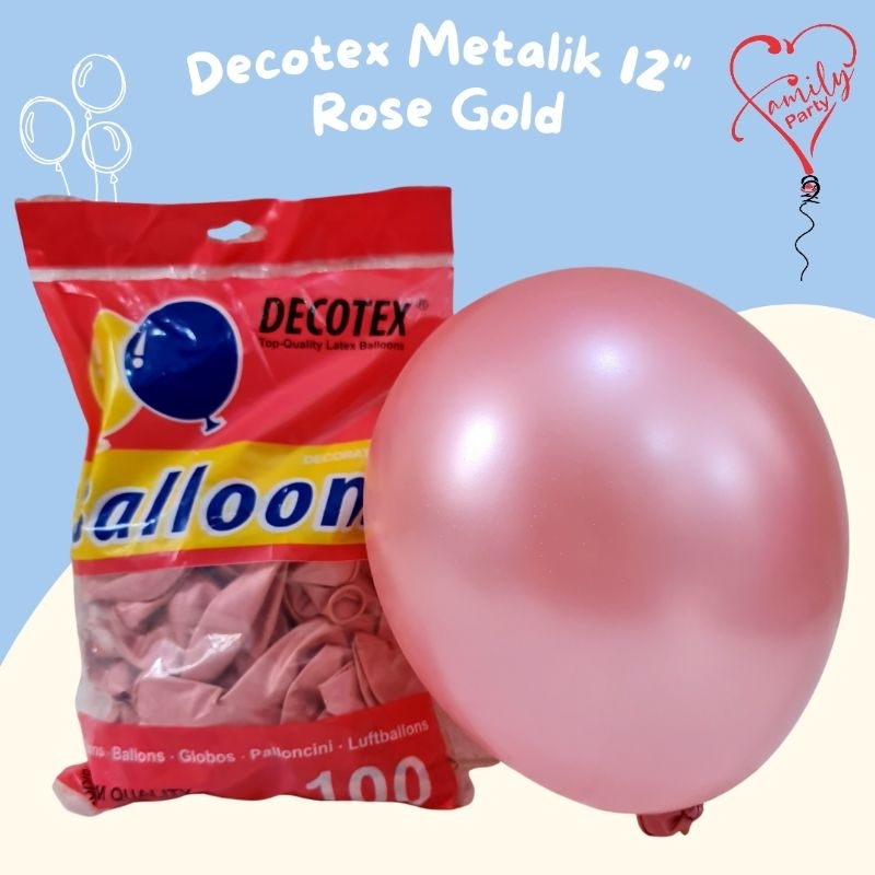 Jual BALON LATEX METALIK MERK DECOTEX TEBAL 12 INCH Shopee Indonesia