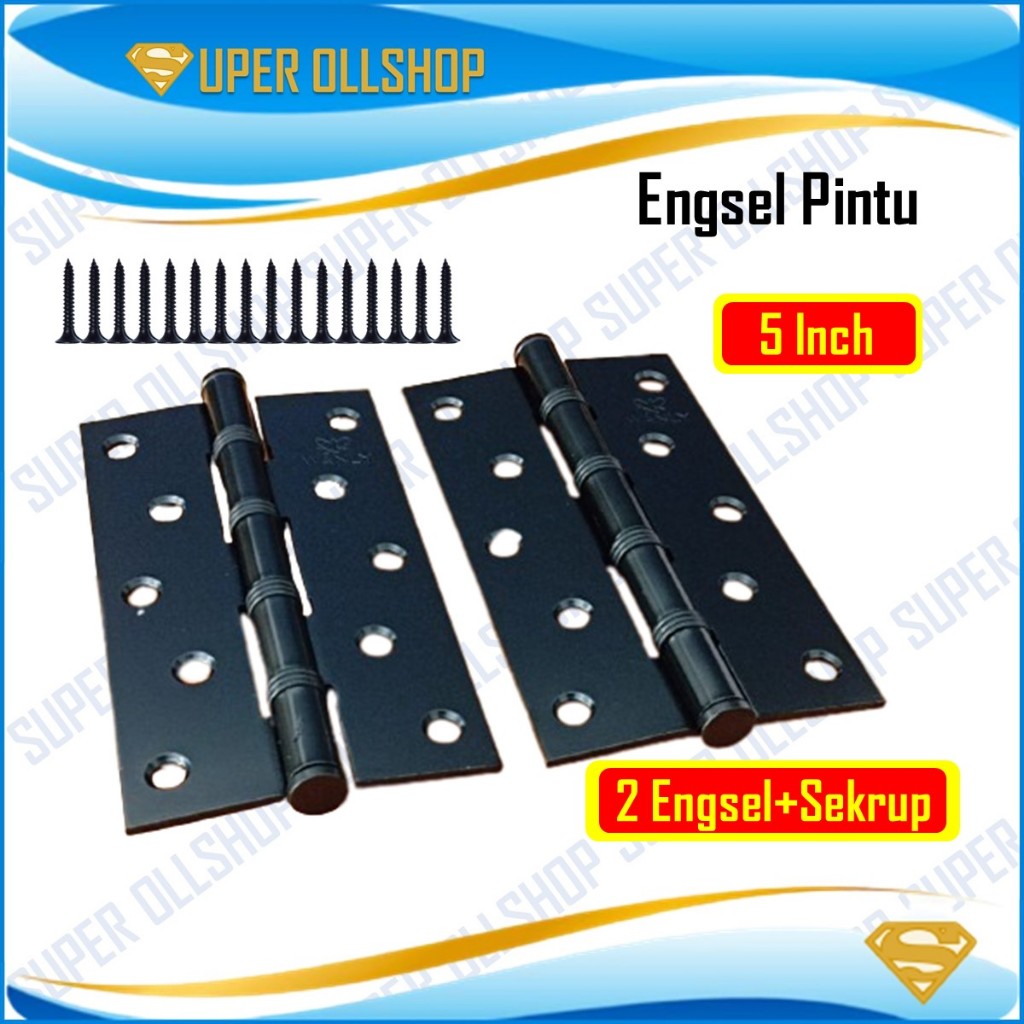 Jual Engsel Pintu Rumah Hitam Doff Inci Inci Door Hinges Black