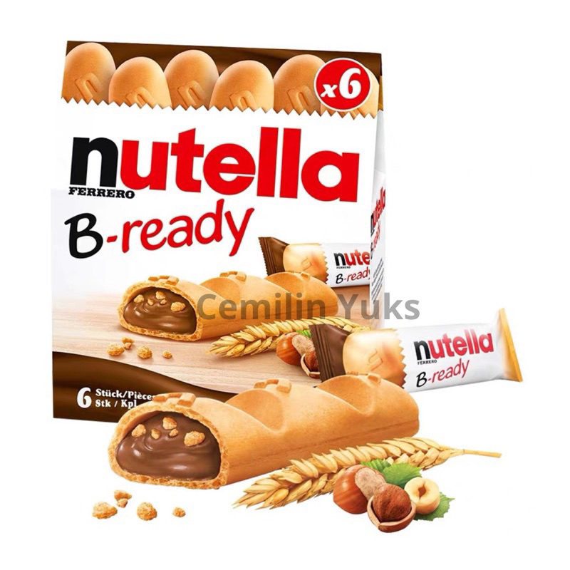 Jual Nutella B Ready Wafer Isi Olesan Kacang Hazelnut Dengan Coklat