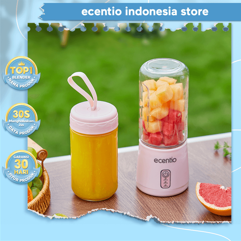 Jual Ecentio Blender Juicer Portable Ml Ml Mata Pisau Ganda