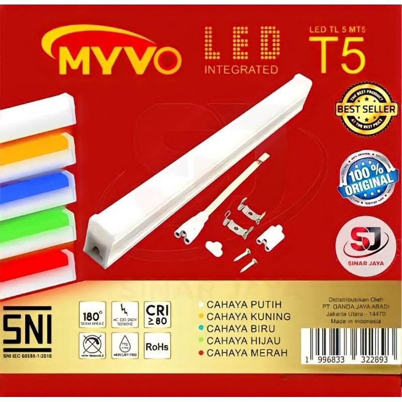 Jual Lampu Led T5 MYVO 5 Watt 10 Watt Lampu T5 MYVO Warna Warni