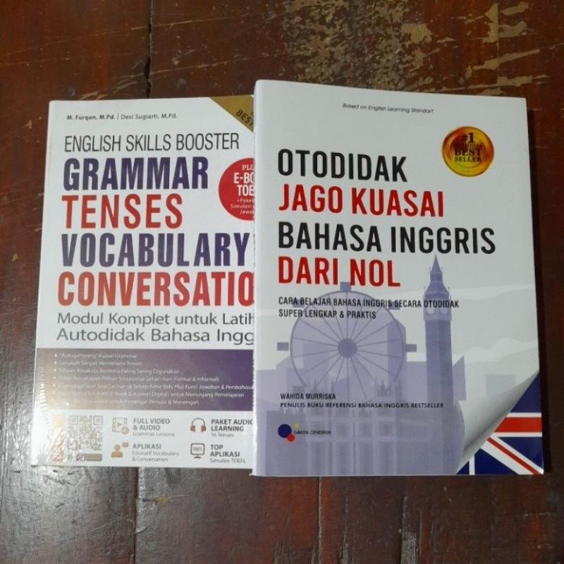 Jual Buku Grammar Tenses Vocabulary Conversation Otodidak Jago Kuasai