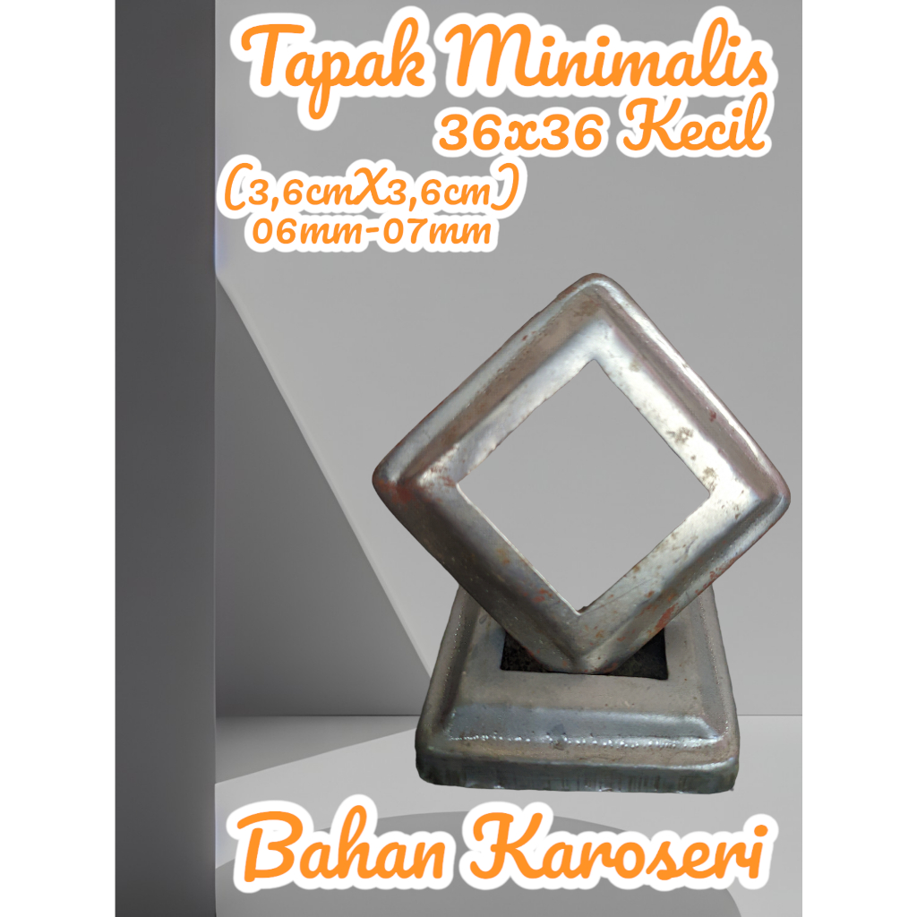 Jual Ring Hollow 36x36 Mm Kecil Besi Plat Tapak Minimalis Ornamen