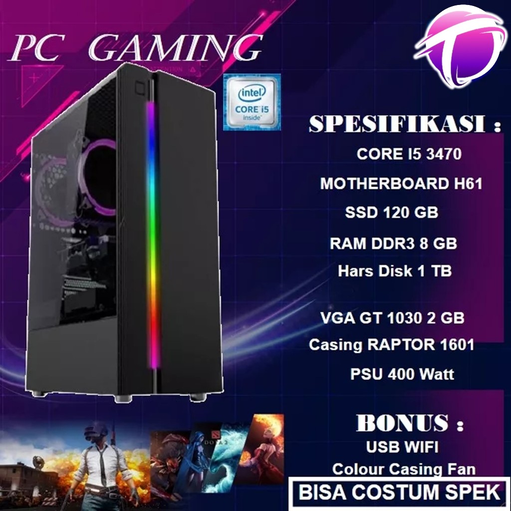 Jual Pc Komputer Rakitan Cpu Gaming Full Set Murah Core I Fullset