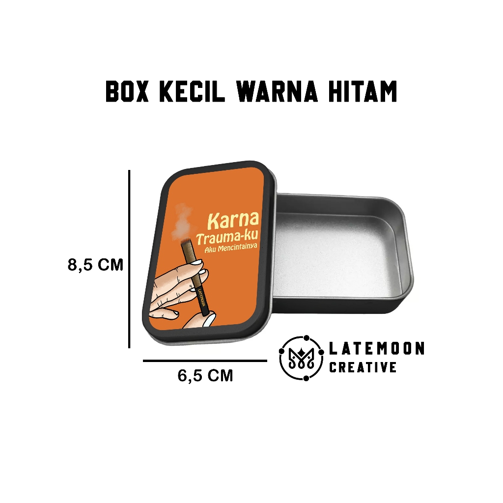 Jual Box Kecil Uk X Cm Tema Desain Karna Trauma Ku Bisa Cod