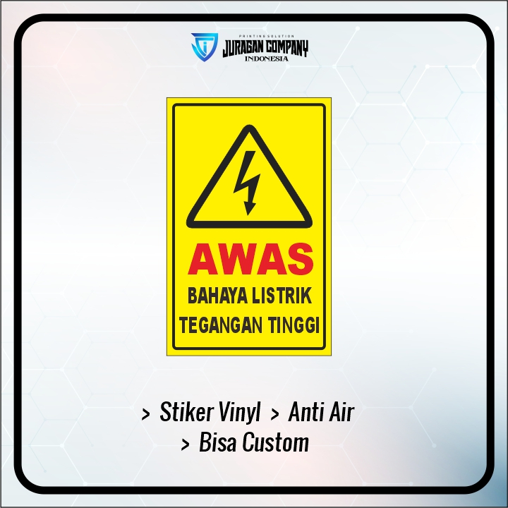 Jual Sign Sticker Arus Listrik Tinggi Sticker High Voltage Stiker