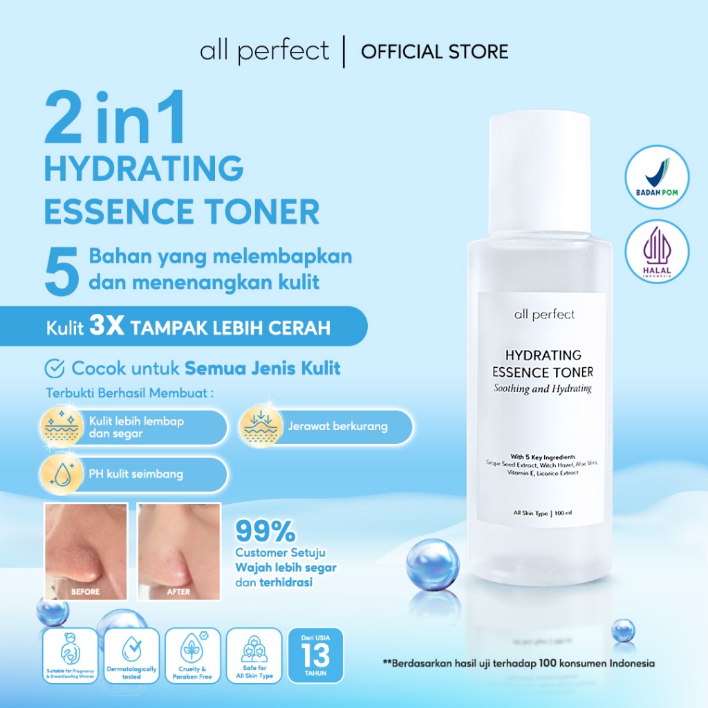 Jual All Perfect Hydrating Essence Toner Maximum Refreshment Ml