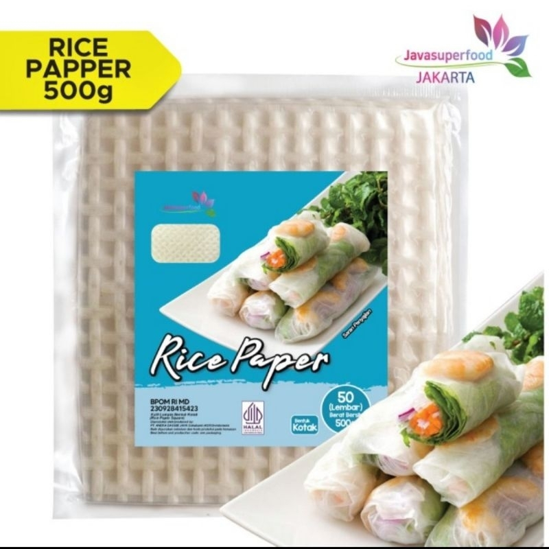 Jual Rice Paper 200gr 20 Lembar BULAT DAN KOTAK Rice Paper Bulat