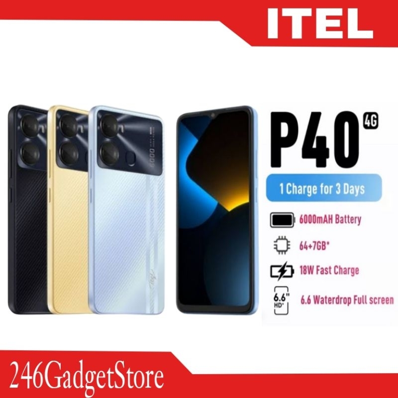 Jual ITEL P40 Ram 4GB Internal 128GB Baru Garansi Resmi 1Tahun Shopee