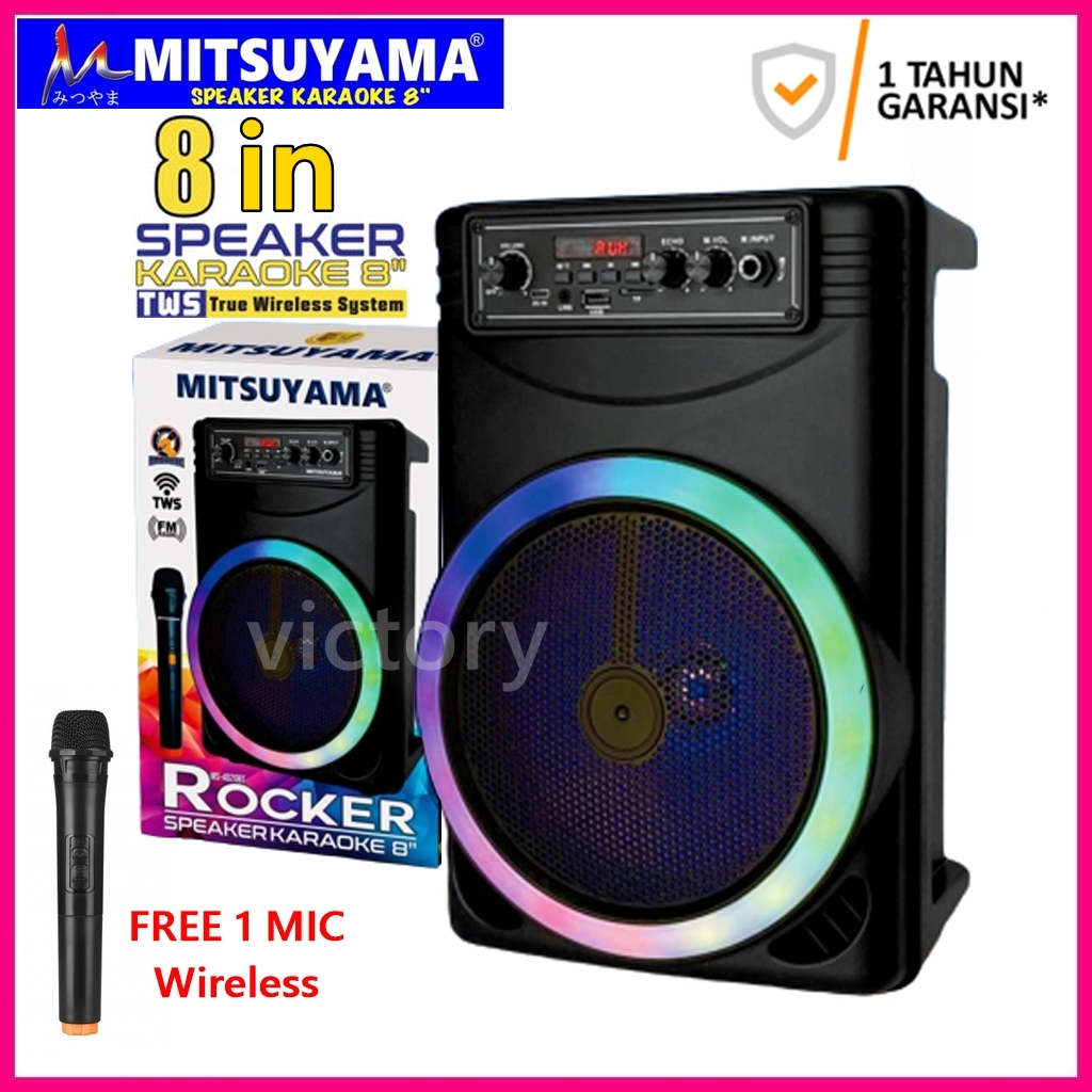 Jual Speaker Karaoke Bluetooth 8 Inchi MS 4020BT Rocker Series Shopee