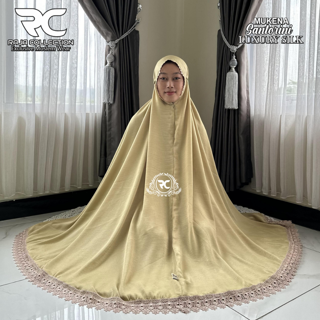 Jual Raja Collection459 Mukena Dewasa Jumbo Santorini Silk 2 IN 1