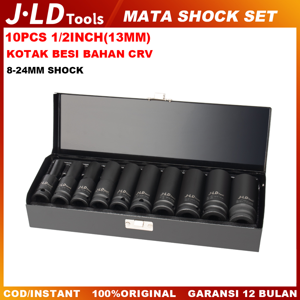 Jual JLD 10Pcs Mata Shock 1 2 8 24mm Impact Kunci Mata Kunci Shock