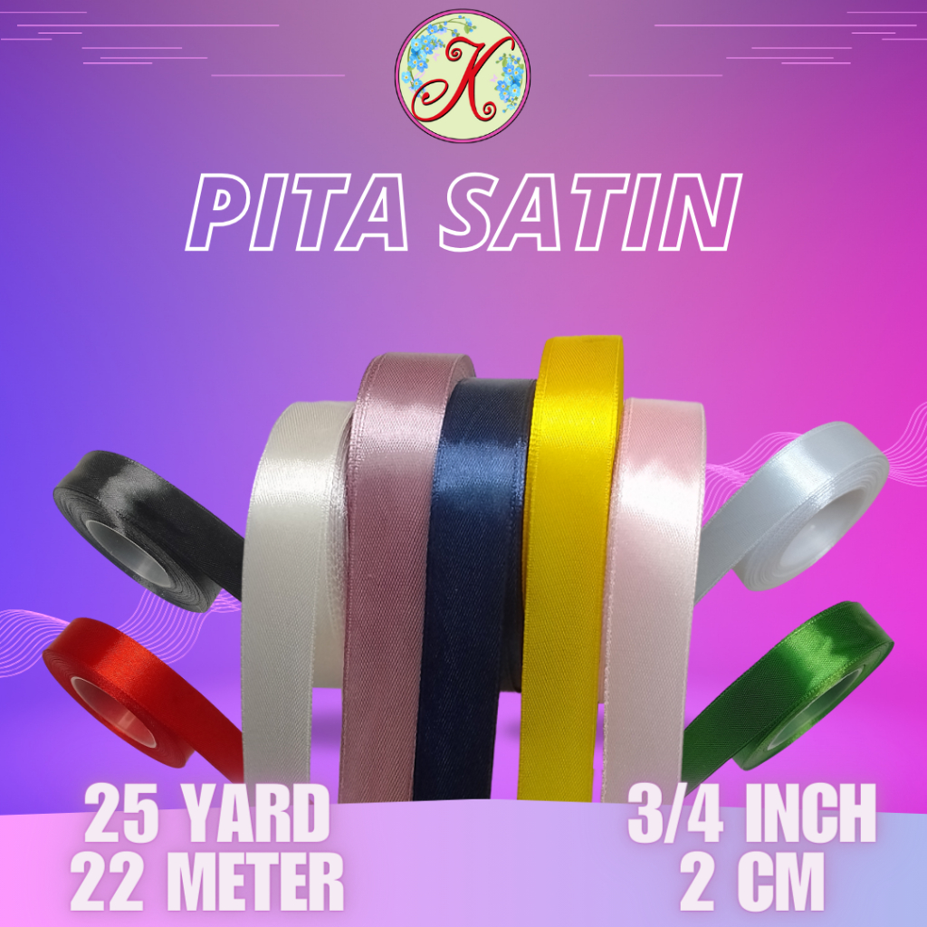 Jual Harga Per Roll Pita Satin Cm Inch Yard Shopee Indonesia