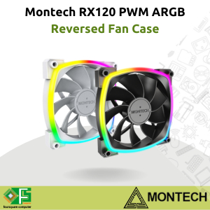 Jual Fan Case Reversed 12 Cm Montech RX120 PWM ARGB Single Cooler Fan