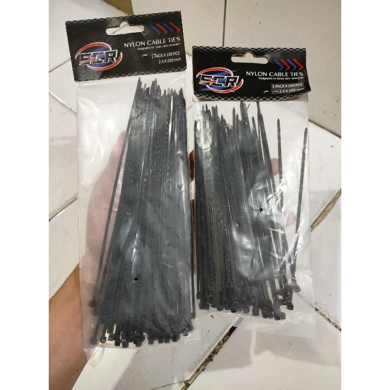 Jual Cable Ties Kabel Serut Tali Perekat Hitam 2 5X150mm 2 5X200mm Tali