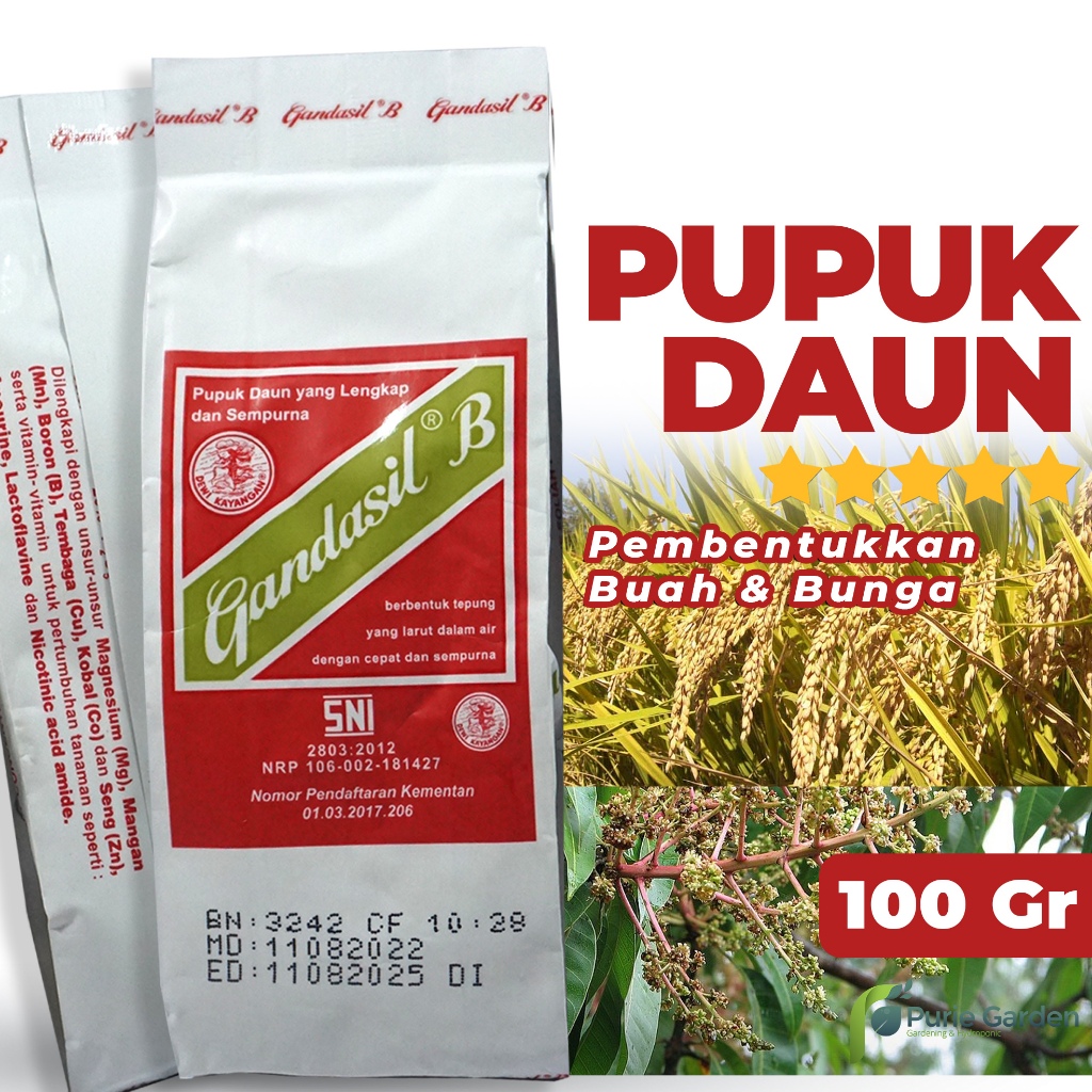 Jual Pupuk Buah Bunga Gandasil B 100gr Ori Kemasan Pabrik Shopee