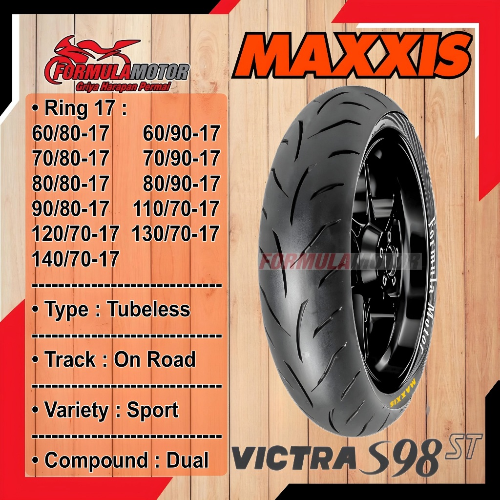 Jual Maxxis Victra S98 ST Ring 17 Tubeless Dual Compound Ban Maxxis