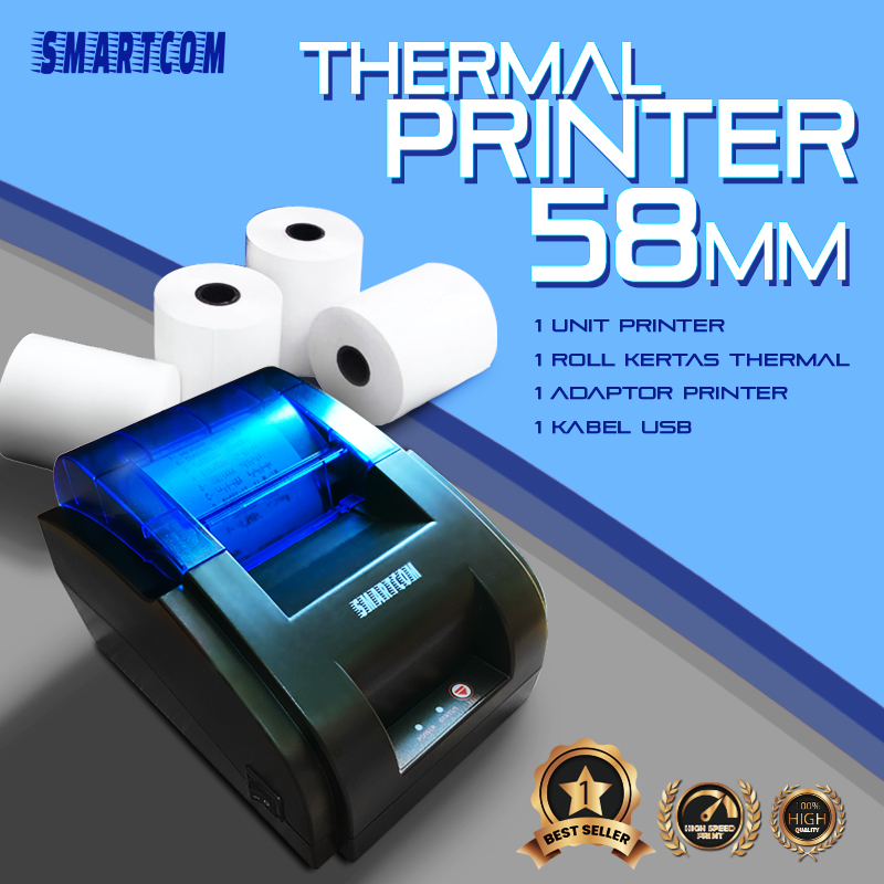 Jual SMARTCOM Printer Thermal RPP02 58MM USB BLUETOOTH Cetak Nota