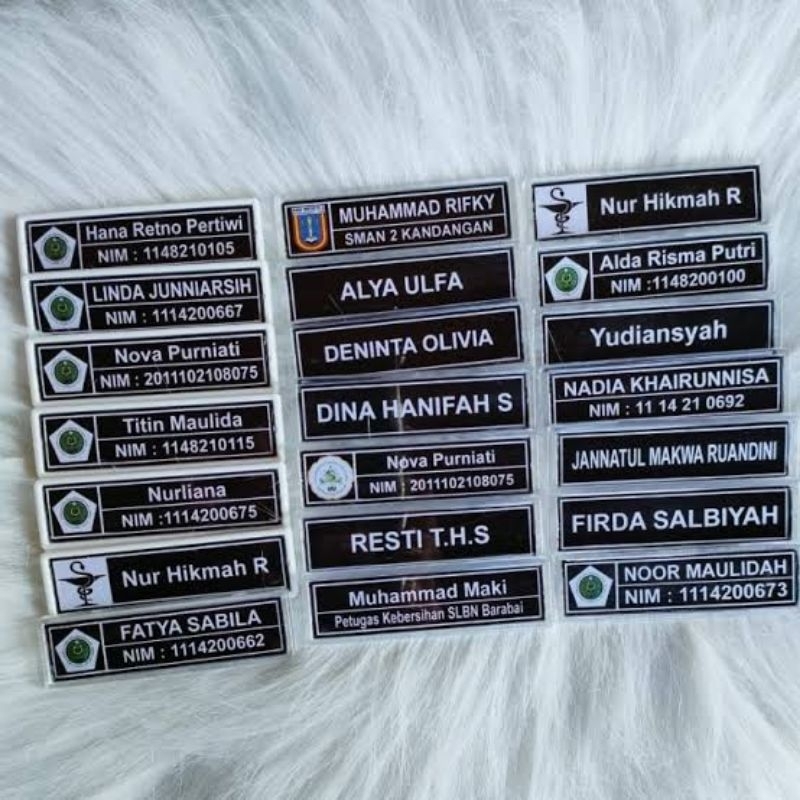 Jual Termurah Papan Nama Akrilik Name Tag Akrilik Papan Nama Pdh