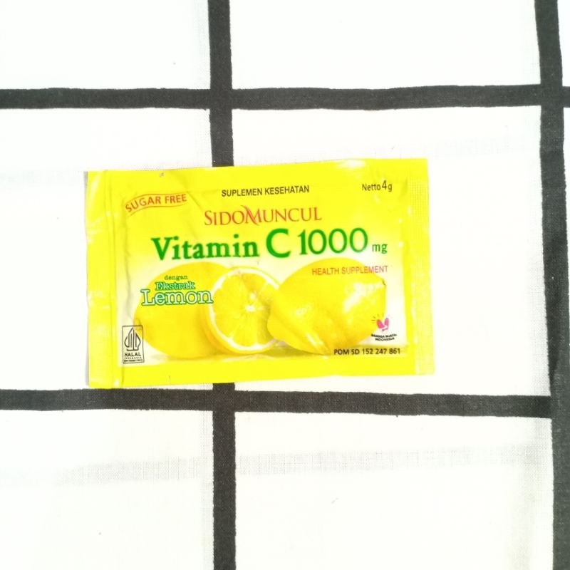 Jual Sido Muncul Vitamin C 1000 Serbuk Lemon 1 Sachet Shopee Indonesia