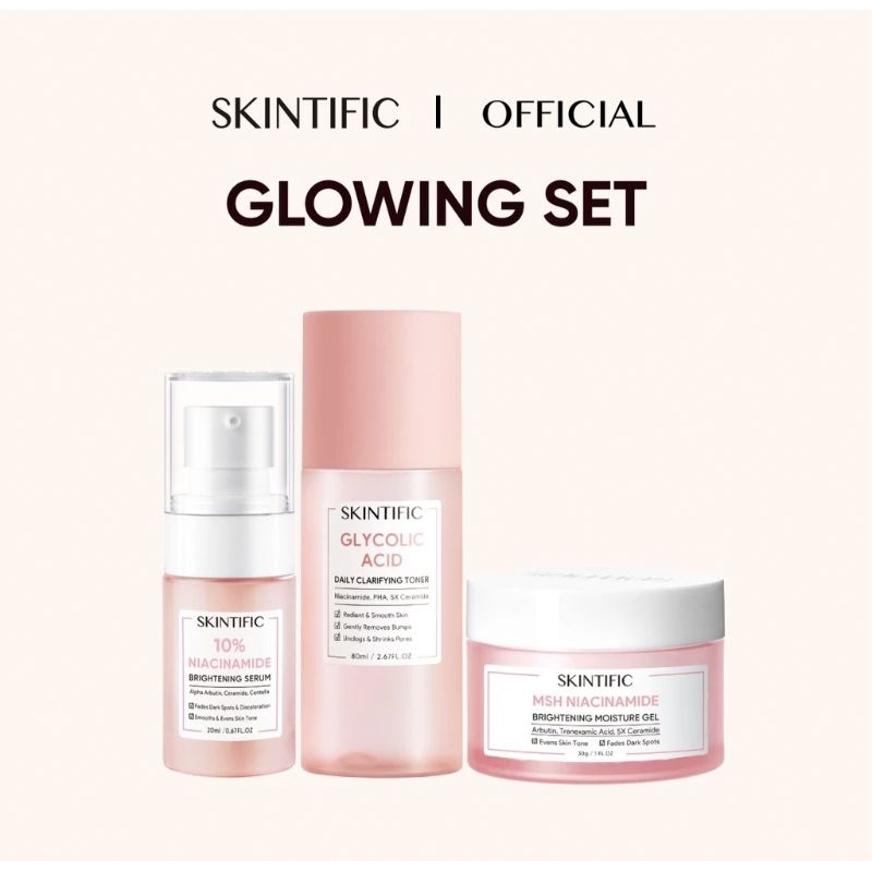 Jual SKINTIFIC Paket 3pcs With Moisturizer MSH Niacinamide Seum