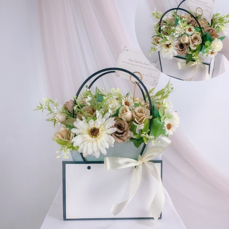 Jual Ready Stock Buket Bunga Artificial Bag Bouquet Artificial