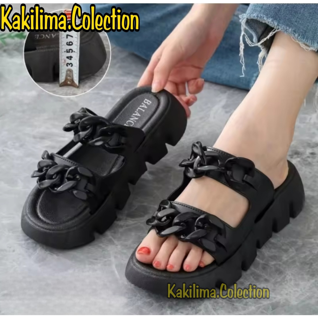 Jual Sandal Jelly Wanita Sendal Karet Rantai Perempuan HYS 809 Shopee