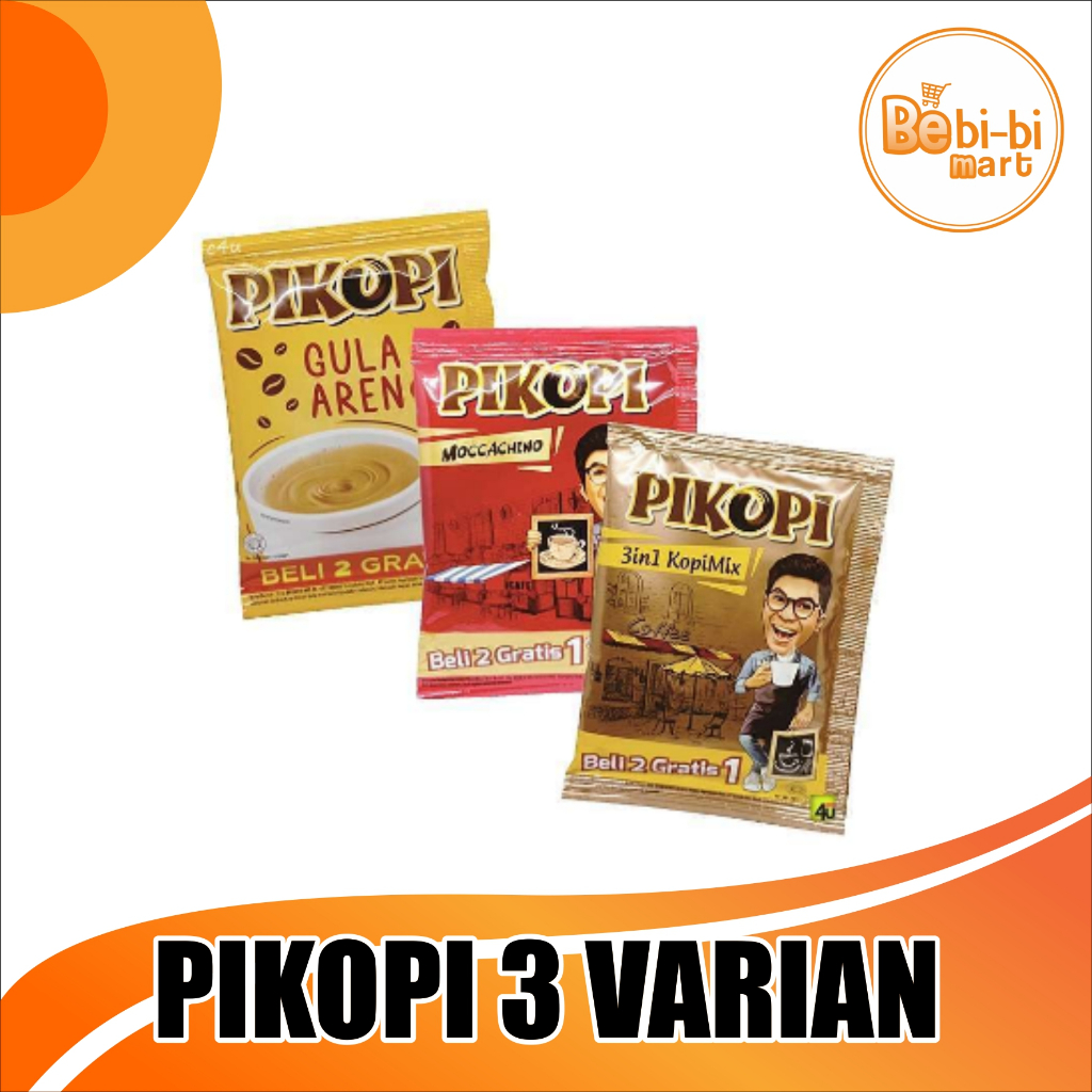 Jual Pikopi 3in1 Gula Aren Kopi Mix Moccachino Isi 9 Sachet 20Gr