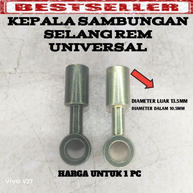 Jual Kepala Sambungan Selang Rem Nepel Fiting Banjo Hitam Putih