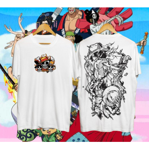 Jual Kasking Kaos Distro One Piece Monkey D Luffy Kaos T Shirt Baju