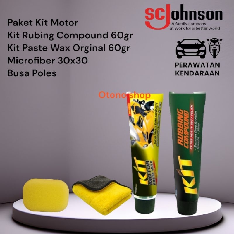 Jual Paket Kit Rubbing Compound Kit Paste Wax Original Busa Poles