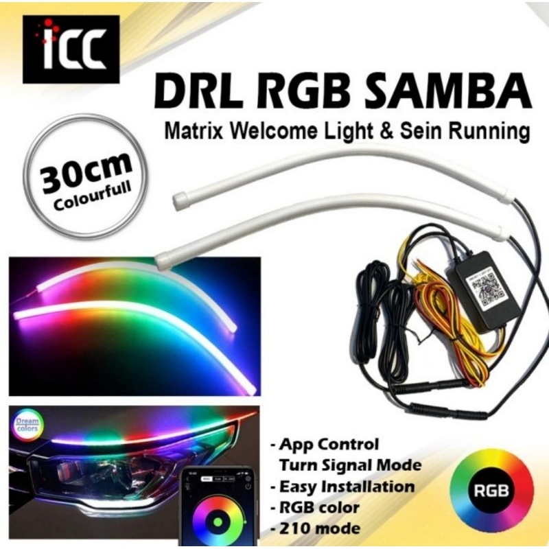 Jual Lampu LED Drl Alis RGB 30 Cm 60 Cm App Android IOS Connecting