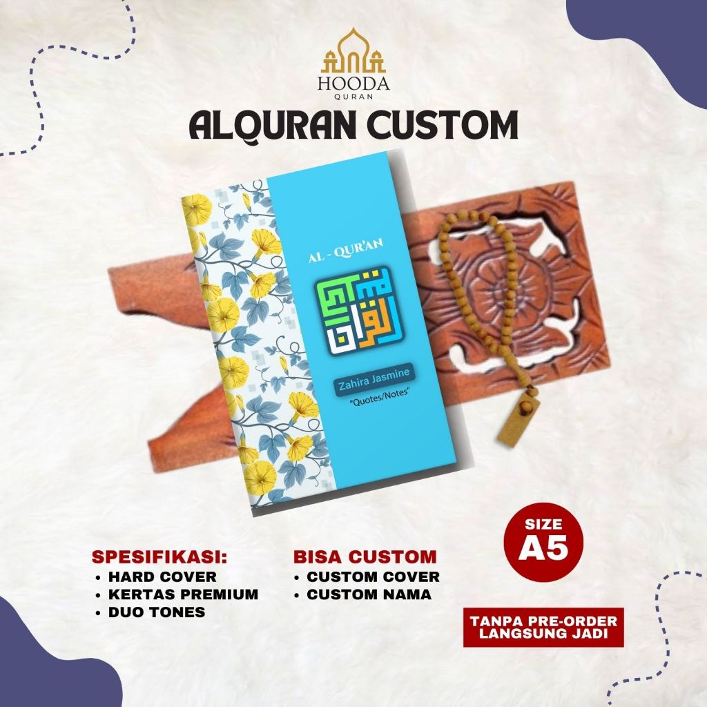 Jual Hooda Al Quran Custom Nama Alquran Khot Terjemah Hafalan