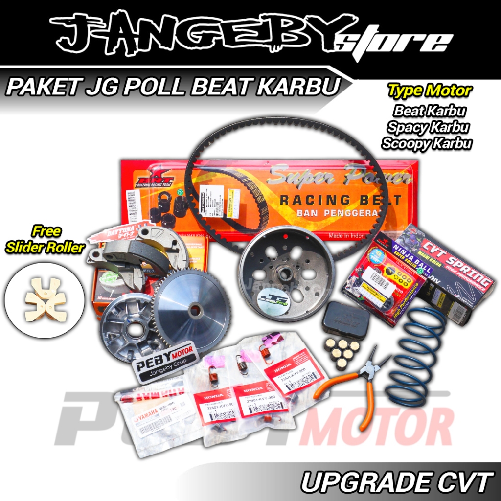 Jual Pully Pulley Custom Beat Scoopy Spacy Karbu Paket Jg Poll