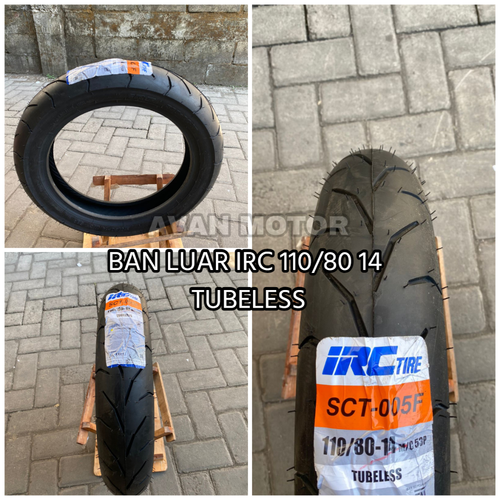 Jual BAN IRC BAN LUAR 110 80 14 SCT 005F PCX AEROX BEAT LEXI TUBELESS