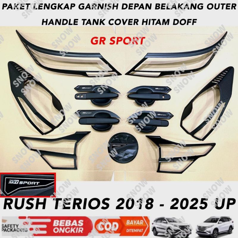 Jual Paket Garnish Depan Belakang Outer Handle Tank Cover All New Rush