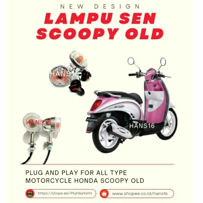 Jual Lampu Sen Honda Scoopy Carbu Depan Dan Belakang Shopee Indonesia