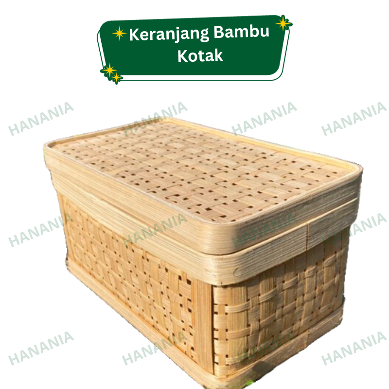 Jual Grosir Keranjang Anyaman Bambu Kotak I Hampers Anyaman Bambu X