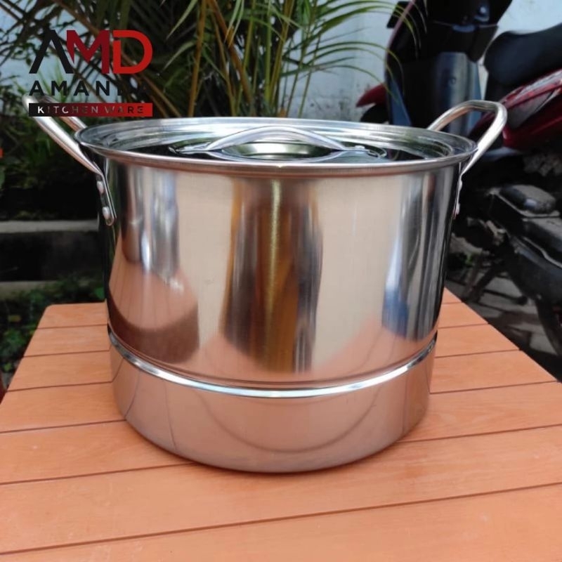 Jual Panci Stainless Steel Tebal Stockpot Dandang Steamer Kukusan Panci